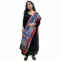 Georgette Yoke Pleated Dress with Glass Work and Pakistani Dupatta Set
